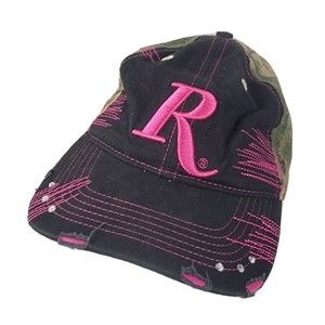 Remington Firearms Distressed  Pink Camo Hat Hunting Shooting Outdoor Women's